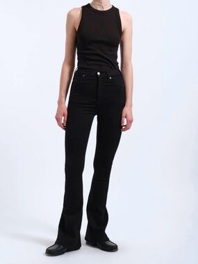 Dr denim Black High-Rise Flare Jeans - Women's